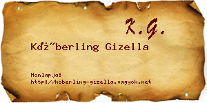 Köberling Gizella névjegykártya