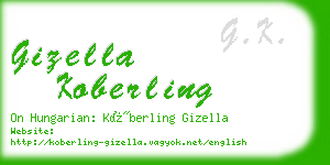 gizella koberling business card